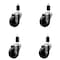 Service Caster 3.5'' Phenolic Wheel Swivel 1-3/8'' Expanding Stem Caster Set, 4PK SCC-EX20S3514-PHS-138-4 - alternate 1